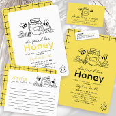 Honey Jar & Bees White Return Address ラベル