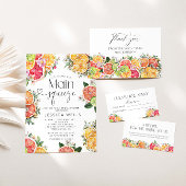 彼女は彼女のメイン絞り柑橘系のブライダルシャワーを見つけた 招待状