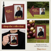 Custom Red Gold 2026 Grad Graduation ペーパープレート