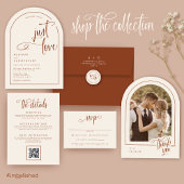 ベージュテラコッタ私たちは結婚の封筒用シールをする ラウンドシール