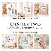 Chapter Two Teddy Bear Books Boy 2nd Birthday ペーパープレート