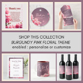 Pink Floral Blush All in One Wedding Invite オールインワン招待状