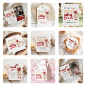 2つの間抜けグースクリスマスボウ2nd誕生日の写真 招待状