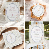 Two Silly Goose Floral 2nd Birthday Photo 招待状