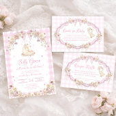 Silly Goose Gingham Girl  Baby Shower Thank You ギフトタグ