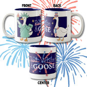 7月4日おもしろい赤、白、ガチョウのTシャツ Tシャツ