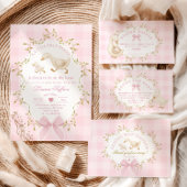 Silly Goose Pink Gingham Diaper raffle ticket エンクロージャーカード