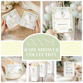 Silly Goose Sage Green Neutral Baby Shower Welcome ポスター