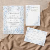 シルバー ブルー スノーフレーク フラワー 冬の結婚式 (この独立クリエイターのコレクションをカスタマイズ。)
