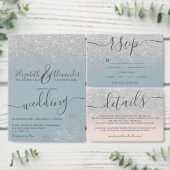 シルバーグリッターダスティブルーミセス・ブライダルシャワー 招待状 (この独立クリエイターのコレクションをカスタマイズ。)