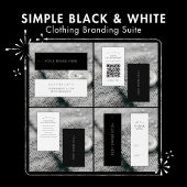 シンプルな黒と白の衣料品価格タグ ミニ