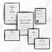 シンプル白黒ミニマリスト セーブザデート