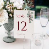 シンプルブルゴーニュモダンー冬の結婚式 プログラム