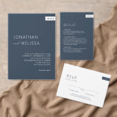 クラシックネイビフォーマルーブルーモノグラムのスクリプ結婚ト テーブルナンバー (この独立クリエイターのコレクションをカスタマイズ。)