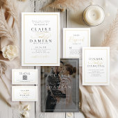 金ゴールドブラックシンプルエレガンスロマンチックスクリプ結婚ト ゲストブック