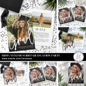 Trendy Script Graduate Simple Photo Graduation 招待状