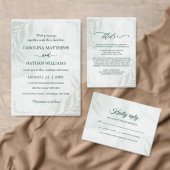 Simple Elegant Floral Wedding Enclosure Card エンクロージャーカード (この独立クリエイターのコレクションをカスタマイズ。)