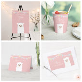 スイートアルパカラマ女の子ベビーシャワーブズベビー エンクロージャーカード