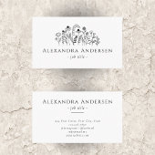 シンプルワイルドフラワーミニマルフローラアドレス ラベル