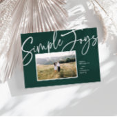 モダンミニマルエレガントscript holiday photo シーズンカード