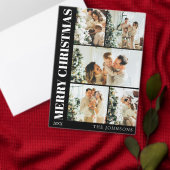 モダンタイポグラフィ写真コラージュクリスマスカード シーズンカード (この独立クリエイターのコレクションをカスタマイズ。)