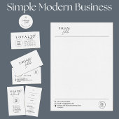 Simple Modern Business Flat Loyalty Card ロイヤリティカード