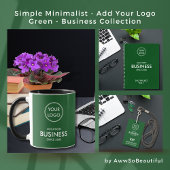 グランドオープニングモダングリーンビジネスロゴQRコード 招待状