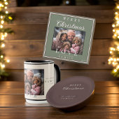 ヴィンテージモダンタイポグラフィメリークリスマスブラック ペーパープレート