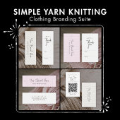 Simple Blush Pink Yarn Knitting Price Tag Mini