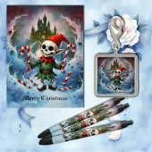 Skeleton Christmas Elf – Creepy Cute Dark Holiday  アクリルサイン