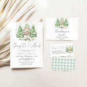 子育て中にスキー冬の赤ちゃんシャワー スタンダードランチョンナプキン