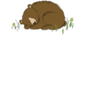 ブラウンベア赤ちゃんシャワーウッドランド動物 セルフインキングスタンプ