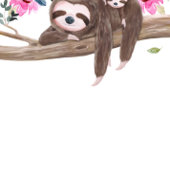 愛らしいナマケモノの赤ちゃんシャワーユーカリ緑 招待状