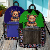 Smiling Grizzly Bear DJ, Music Jungle / 誕生日 オールインワン招待状