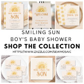 ここ来に息子の黄色の太陽の赤ん坊シャワー ゲストブック