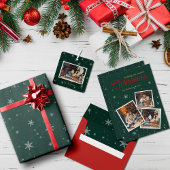 グリーンクリスマススノーフレーク 薄葉紙