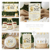 Sweet To Bee One Cute Beehive First Birthday 招待状