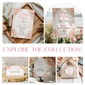 Blush Pink Baby in Bloom Floral Welcome ポスター