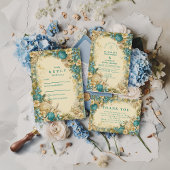 Soft Blush Seashell Floral Wedding セーブザデート