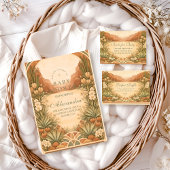 Soft Desert Wildflowers Baby Shower 招待状