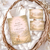 Soft Neutral Forest Critters Baby Shower スタンダードカクテルナプキン