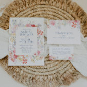 Soft Pastel Bloom Bridal Shower  ラウンドシール