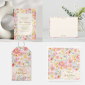 Soft Pastel Watercolor Floral Bridal Shower 招待状