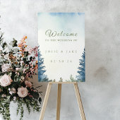 冬青松の木の緑の結婚式招待状 招待状