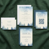 ソフトブルーとクリームミニマ結婚リストの名前 招待状ベリーバンド