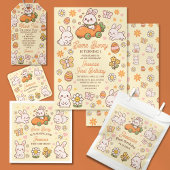 Some Bunny is Turning One Blue Easter Birthday 招待状