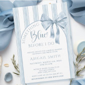 Something Blue Before I Do Bow Bridal Shower 招待状