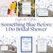 シックな何か青の前に私はブライダルシャワー エンクロージャーカード