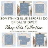 バジェット何かブルーブライダルシャワーブルー招待状