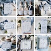 Something Blue Favor Stickers Bridal Shower Labels スクエアシール